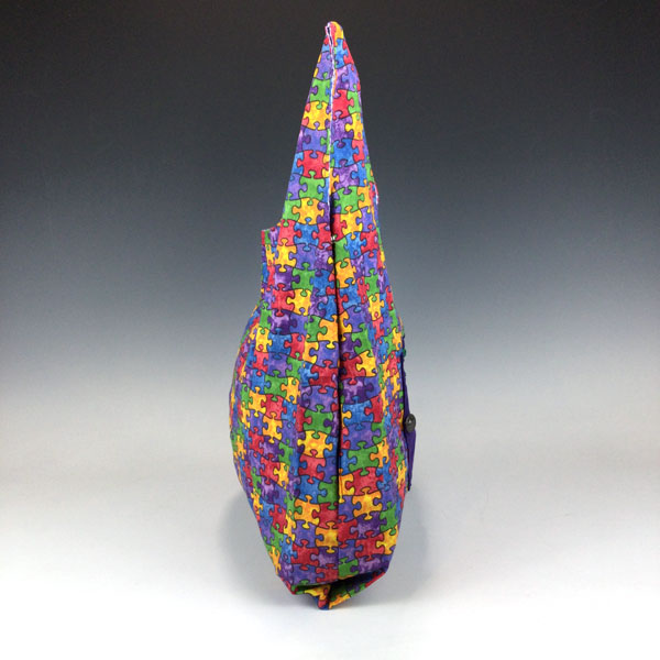 Eco Friendly FoldUp Market Bag-Puzzle Pieces - Image 5